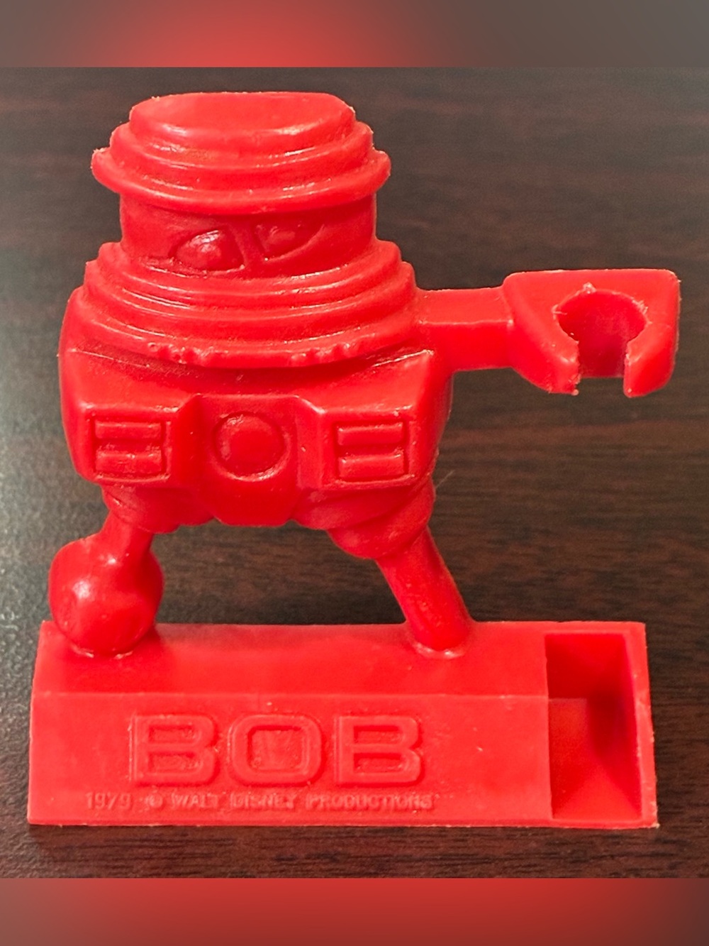 B.O.B. from Disneys The Black Hole pencil holder from Shreddies Cereal. 1979